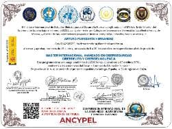 Muestra de diploma universitario internacional