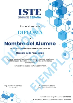 Muestra de título propio internacional